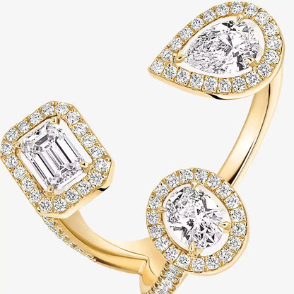 [[Okajuri Jewelry] Diamond Ring 0,25ct My Twin Trilogy