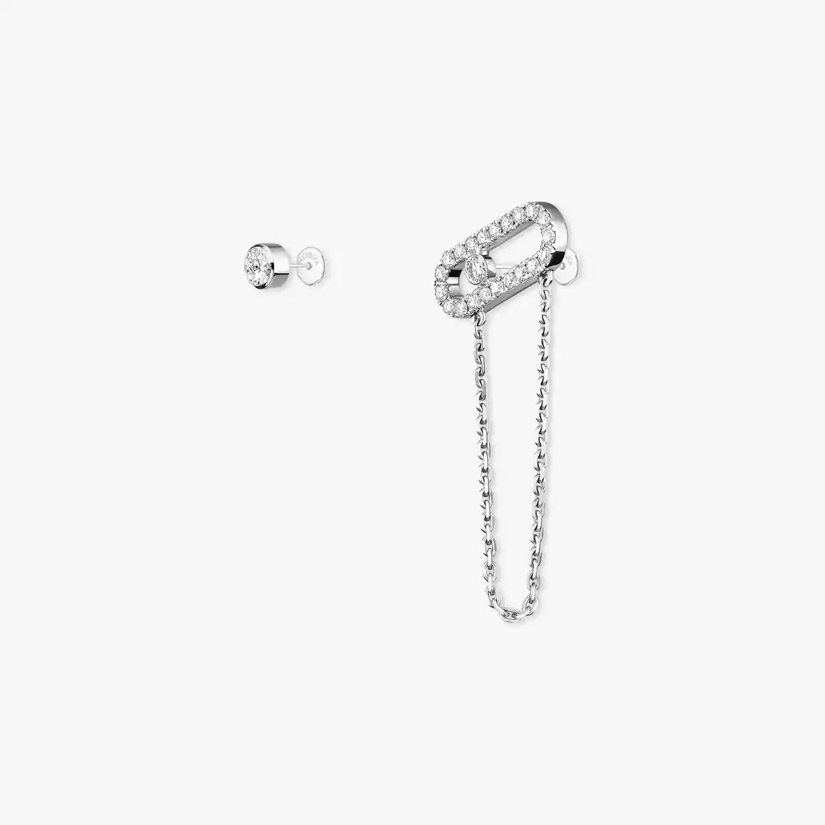 [Okajuri Jewelry]Move Uno Diamond Earrings