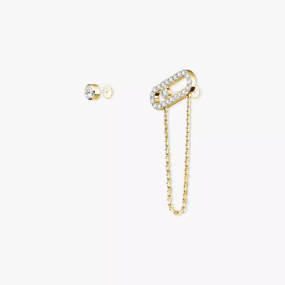 [Okajuri Jewelry]Move Uno Diamond Earrings