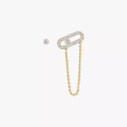 [Okajuri Jewelry]Move Uno Diamond Earrings