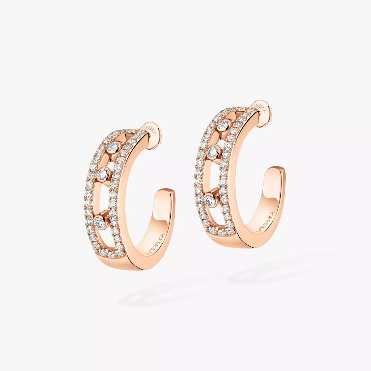 [Okajuri Jewelry]Diamond Pave_ Hoop Earrings Move