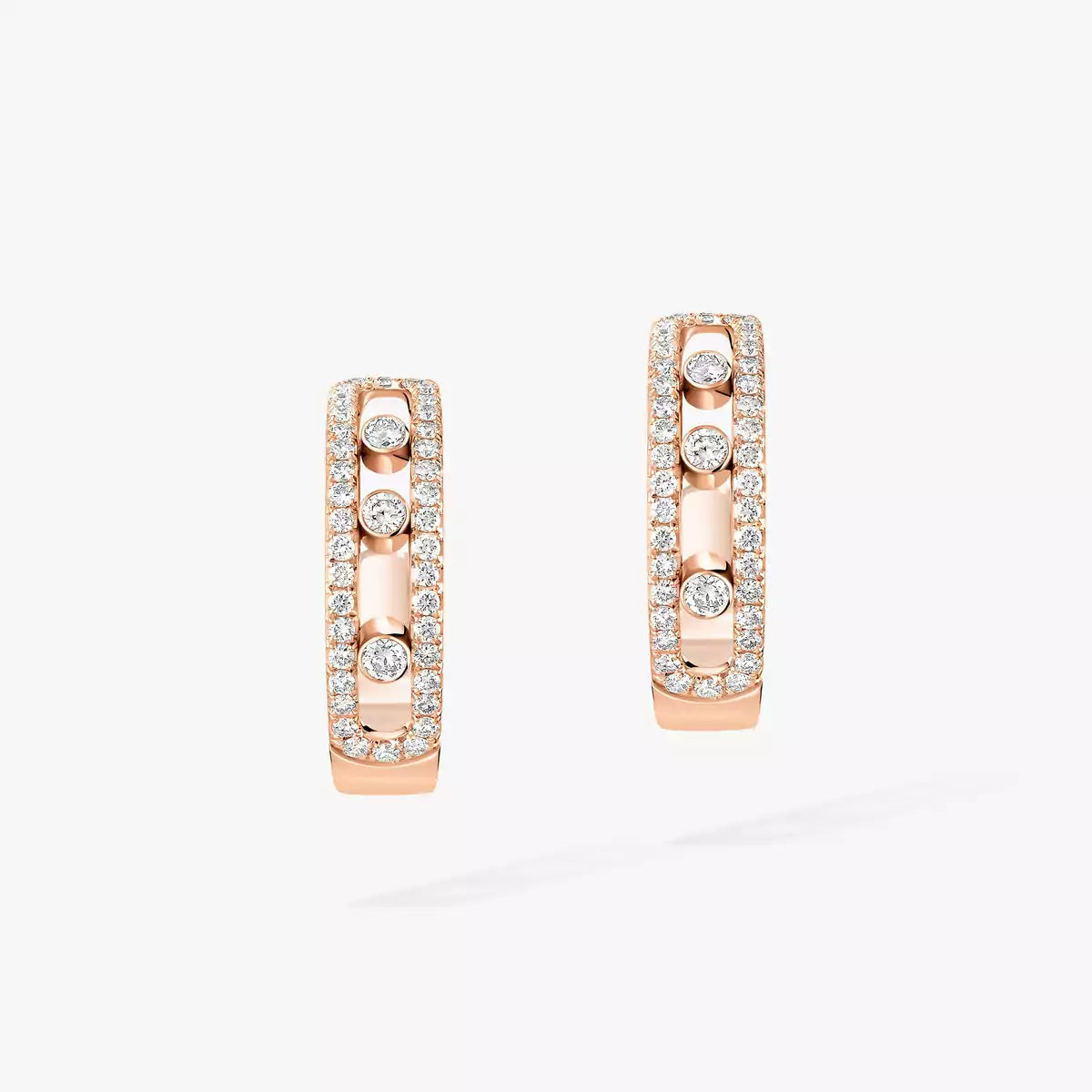 [Okajuri Jewelry]Diamond Pave_ Hoop Earrings Move
