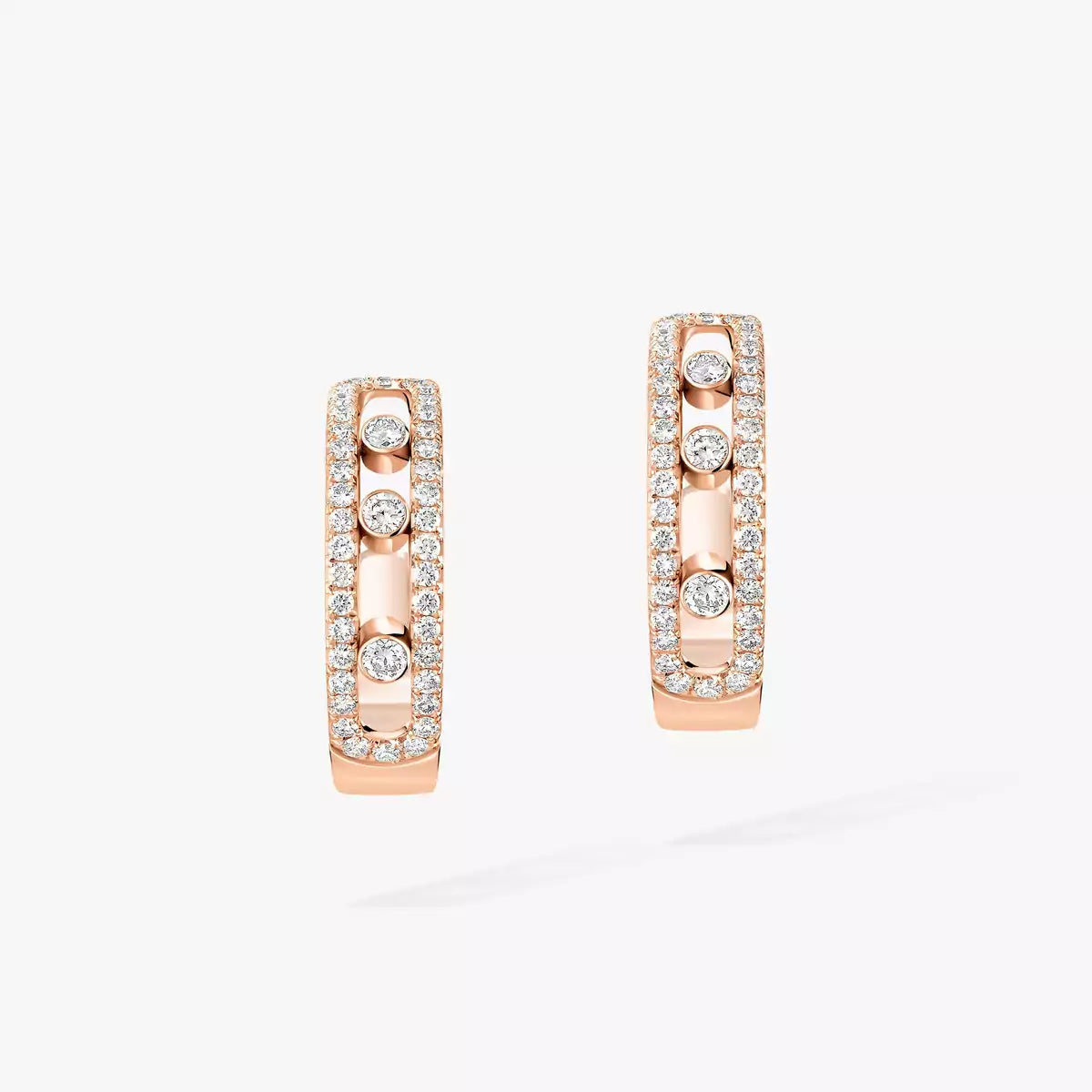 [Okajuri Jewelry]Diamond Pave_ Hoop Earrings Move