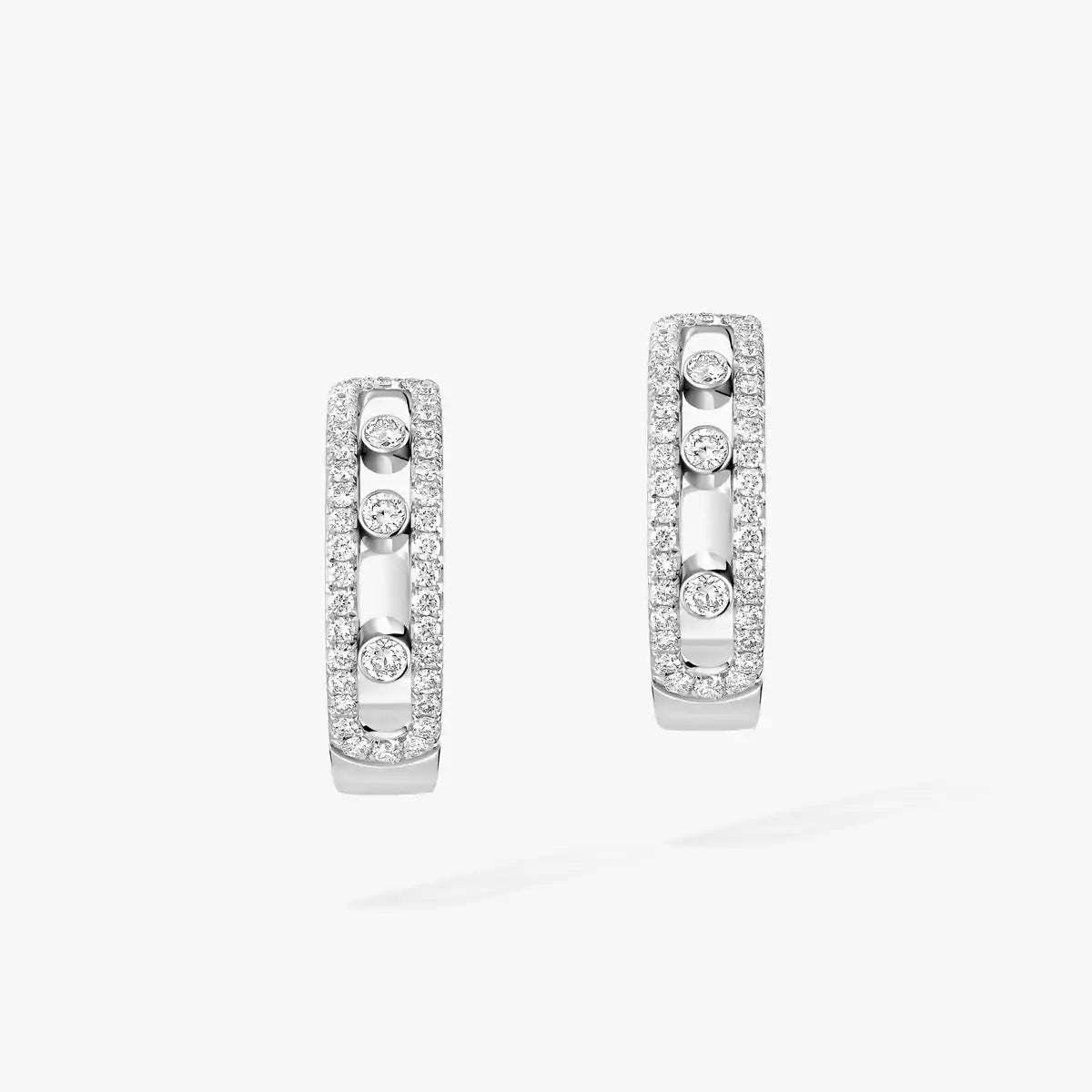 [Okajuri Jewelry]Diamond Pave_ Hoop Earrings Move