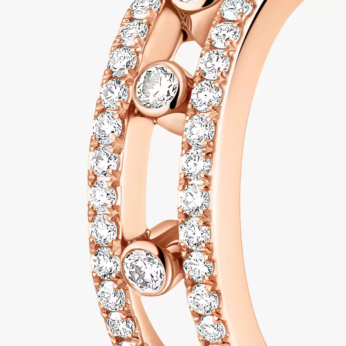 [Okajuri Jewelry]Diamond Pave_ Hoop Earrings Move