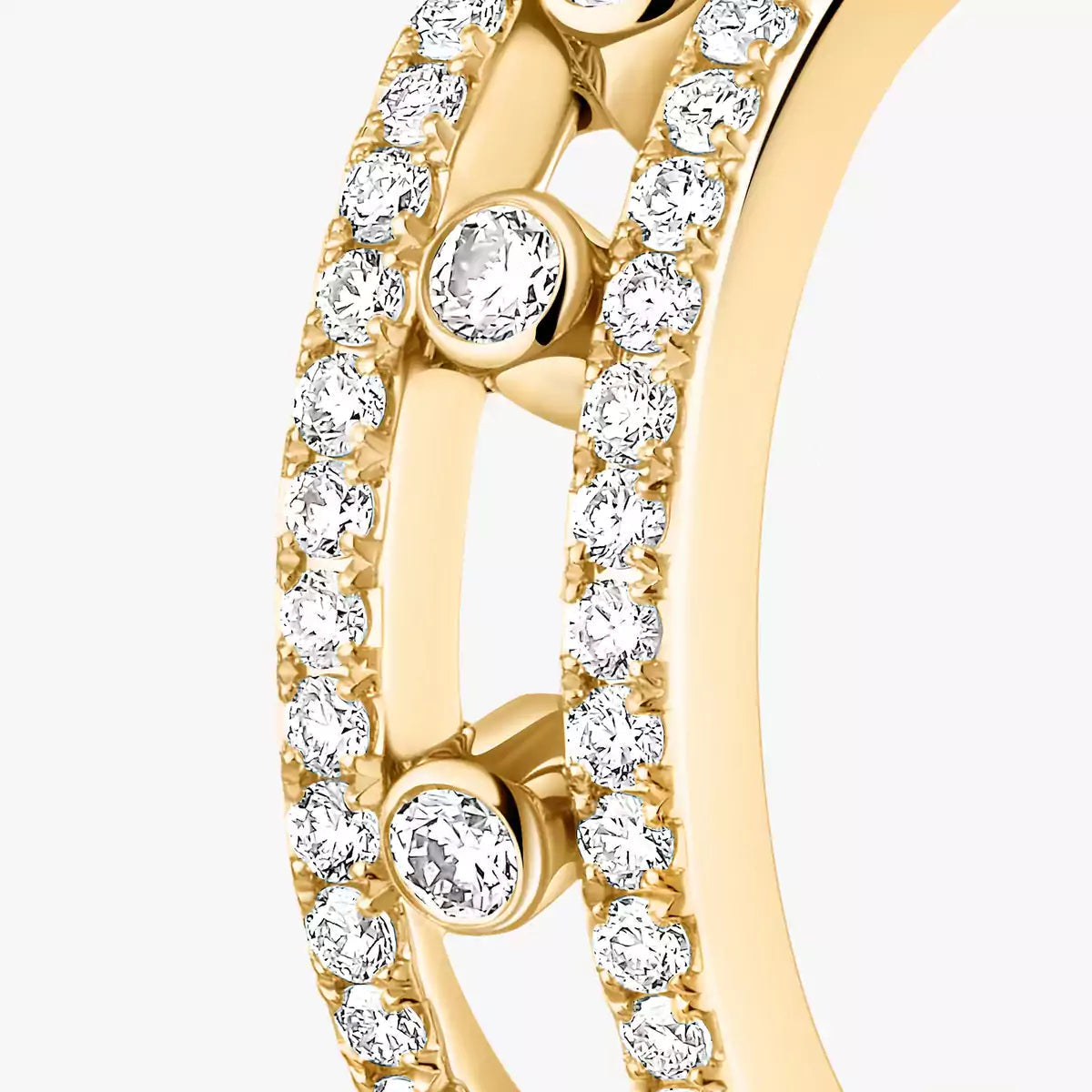 [Okajuri Jewelry]Diamond Pave_ Hoop Earrings Move