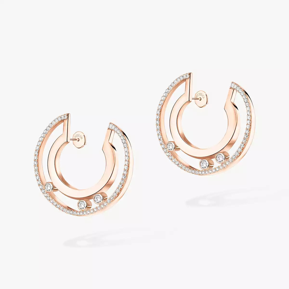 [Okajuri Jewelry]Move Romane Small Diamond Hoop Earrings