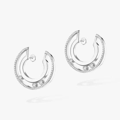 [Okajuri Jewelry]Move Romane Small Diamond Hoop Earrings