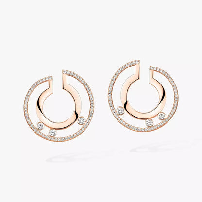 [Okajuri Jewelry]Move Romane Small Diamond Hoop Earrings