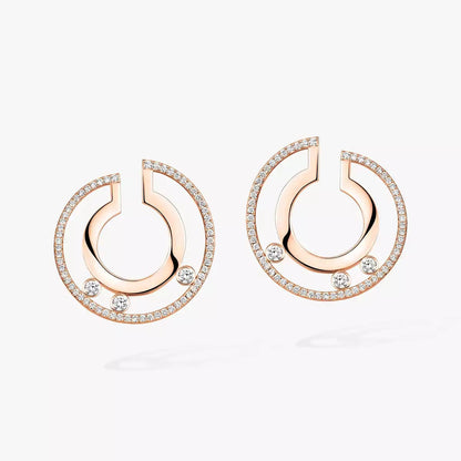[Okajuri Jewelry]Move Romane Small Diamond Hoop Earrings