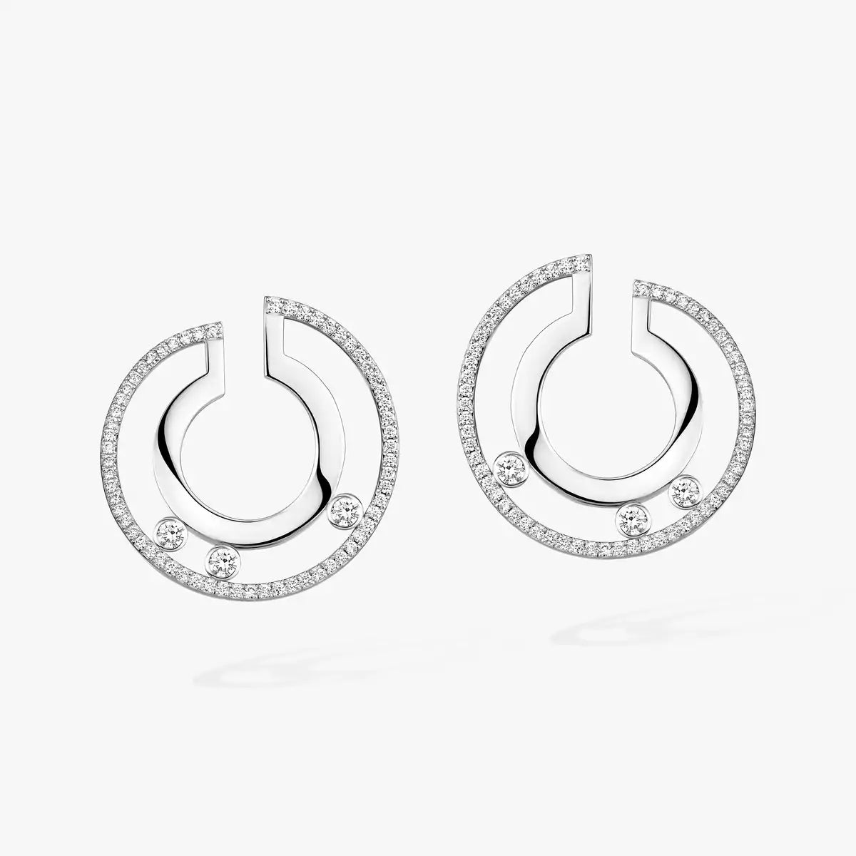 [Okajuri Jewelry]Move Romane Small Diamond Hoop Earrings