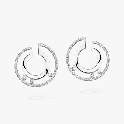 [Okajuri Jewelry]Move Romane Small Diamond Hoop Earrings