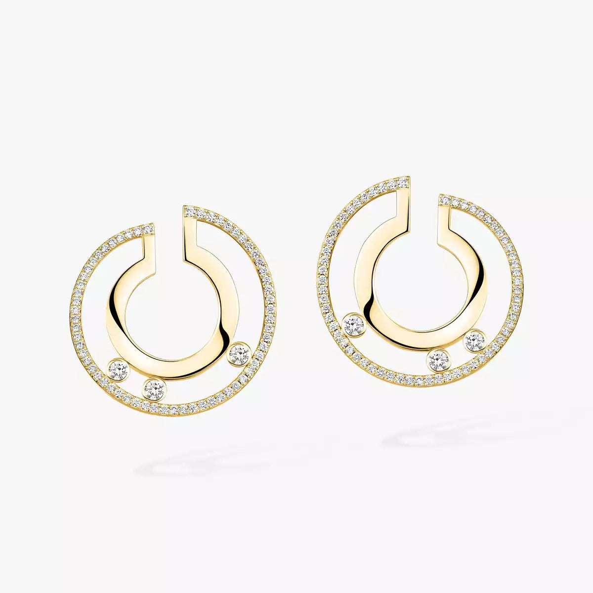 [Okajuri Jewelry]Move Romane Small Diamond Hoop Earrings