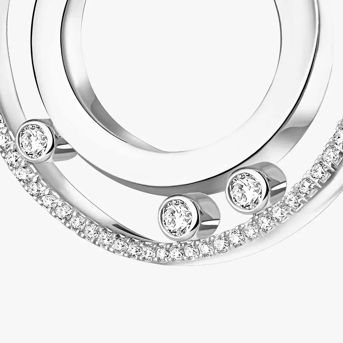 [Okajuri Jewelry]Move Romane Small Diamond Hoop Earrings