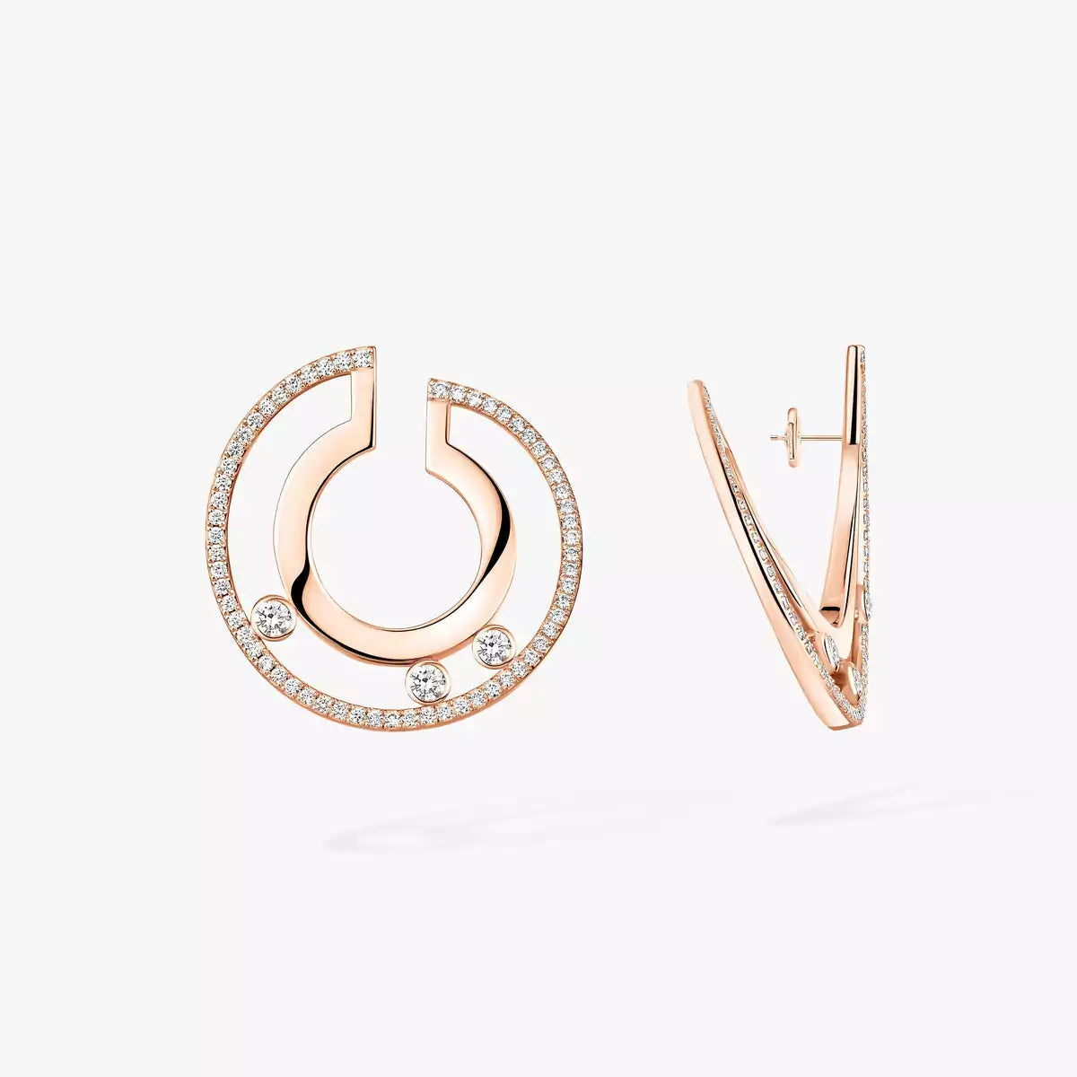 [Okajuri Jewelry]Move Romane Small Diamond Hoop Earrings