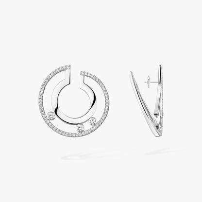 [Okajuri Jewelry]Move Romane Small Diamond Hoop Earrings