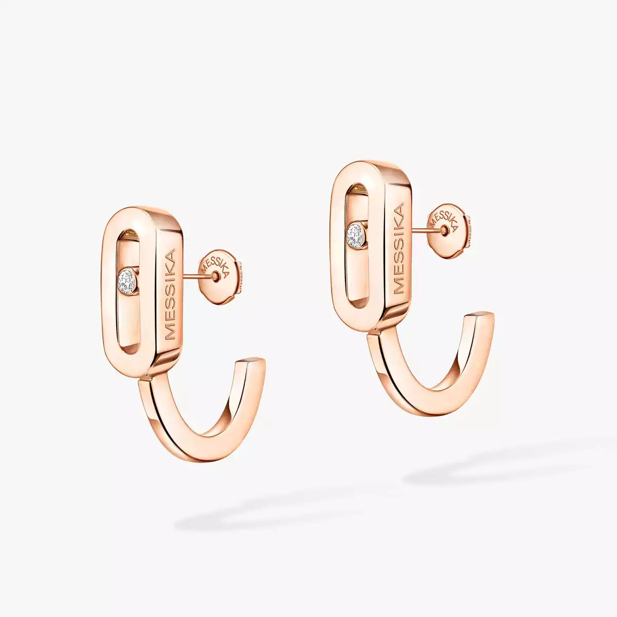 [Okajuri Jewelry]Diamond Mini Hoop Earrings Move Classique