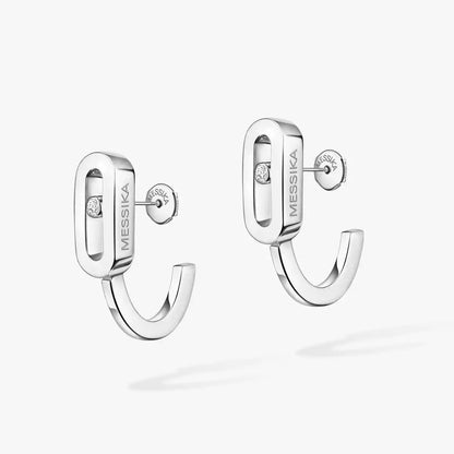 [Okajuri Jewelry]Diamond Mini Hoop Earrings Move Classique
