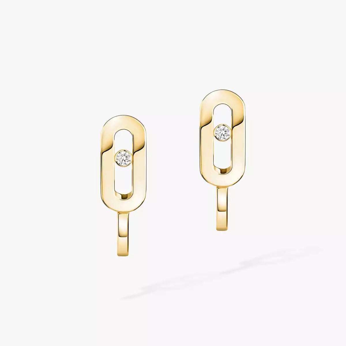 [Okajuri Jewelry]Diamond Mini Hoop Earrings Move Classique