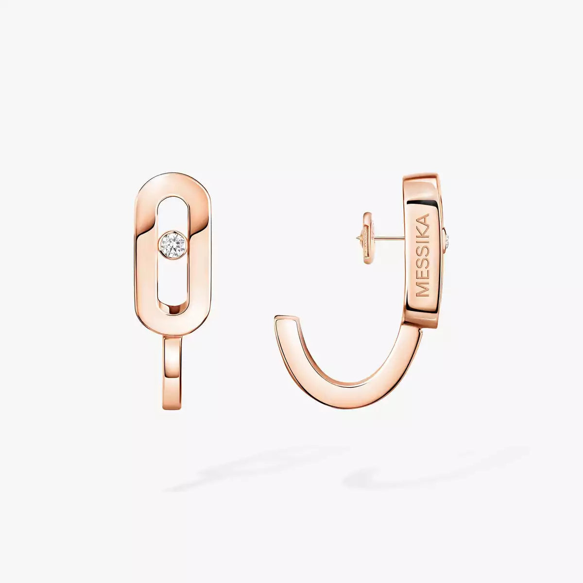 [Okajuri Jewelry]Diamond Mini Hoop Earrings Move Classique