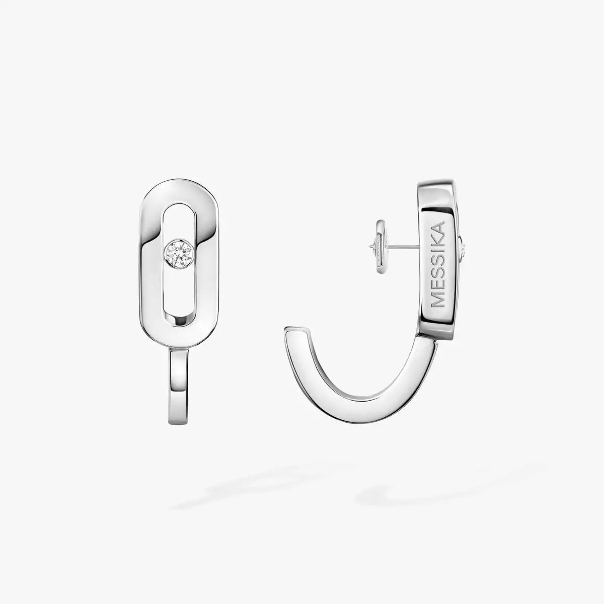 [Okajuri Jewelry]Diamond Mini Hoop Earrings Move Classique