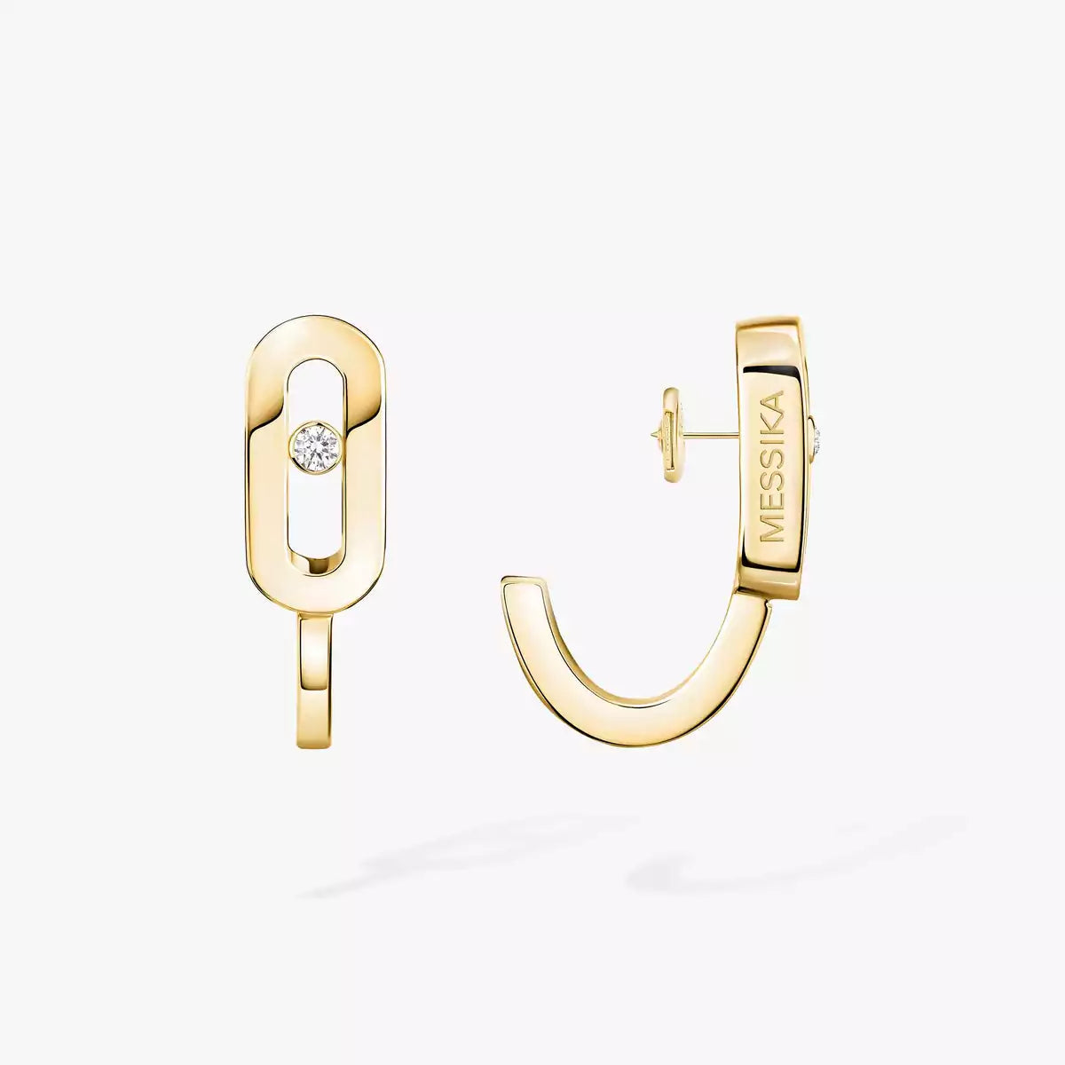 [Okajuri Jewelry]Diamond Mini Hoop Earrings Move Classique