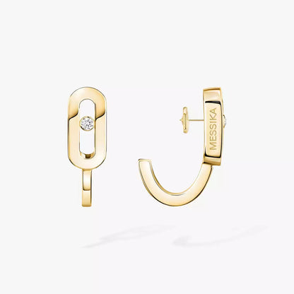 [Okajuri Jewelry]Diamond Mini Hoop Earrings Move Classique