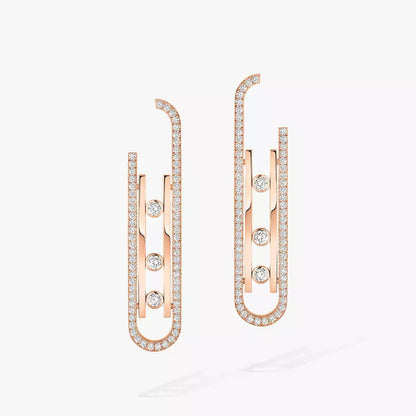 [Okajuri Jewelry]Diamond Pendant Earrings Move 10Th