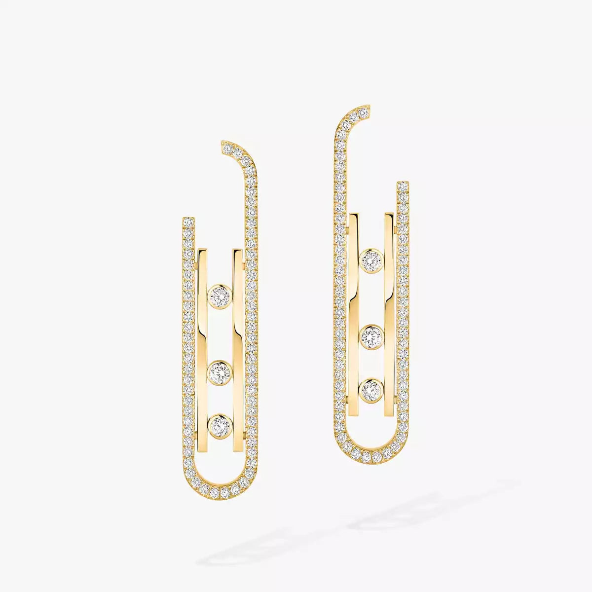 [Okajuri Jewelry]Diamond Pendant Earrings Move 10Th