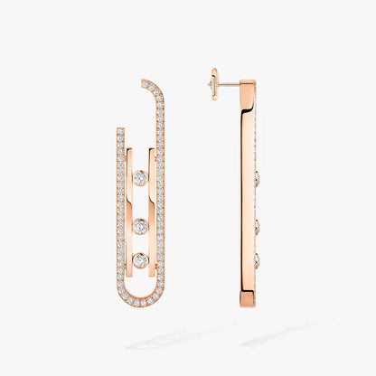 [Okajuri Jewelry]Diamond Pendant Earrings Move 10Th