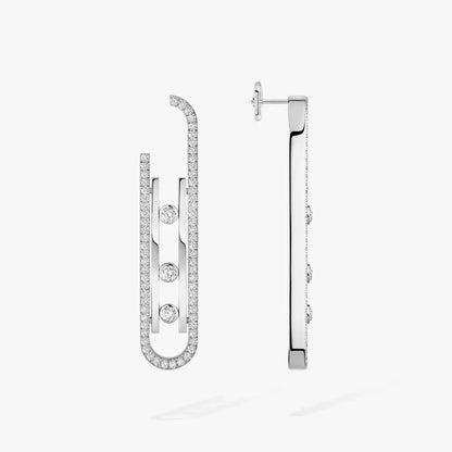 [Okajuri Jewelry]Diamond Pendant Earrings Move 10Th