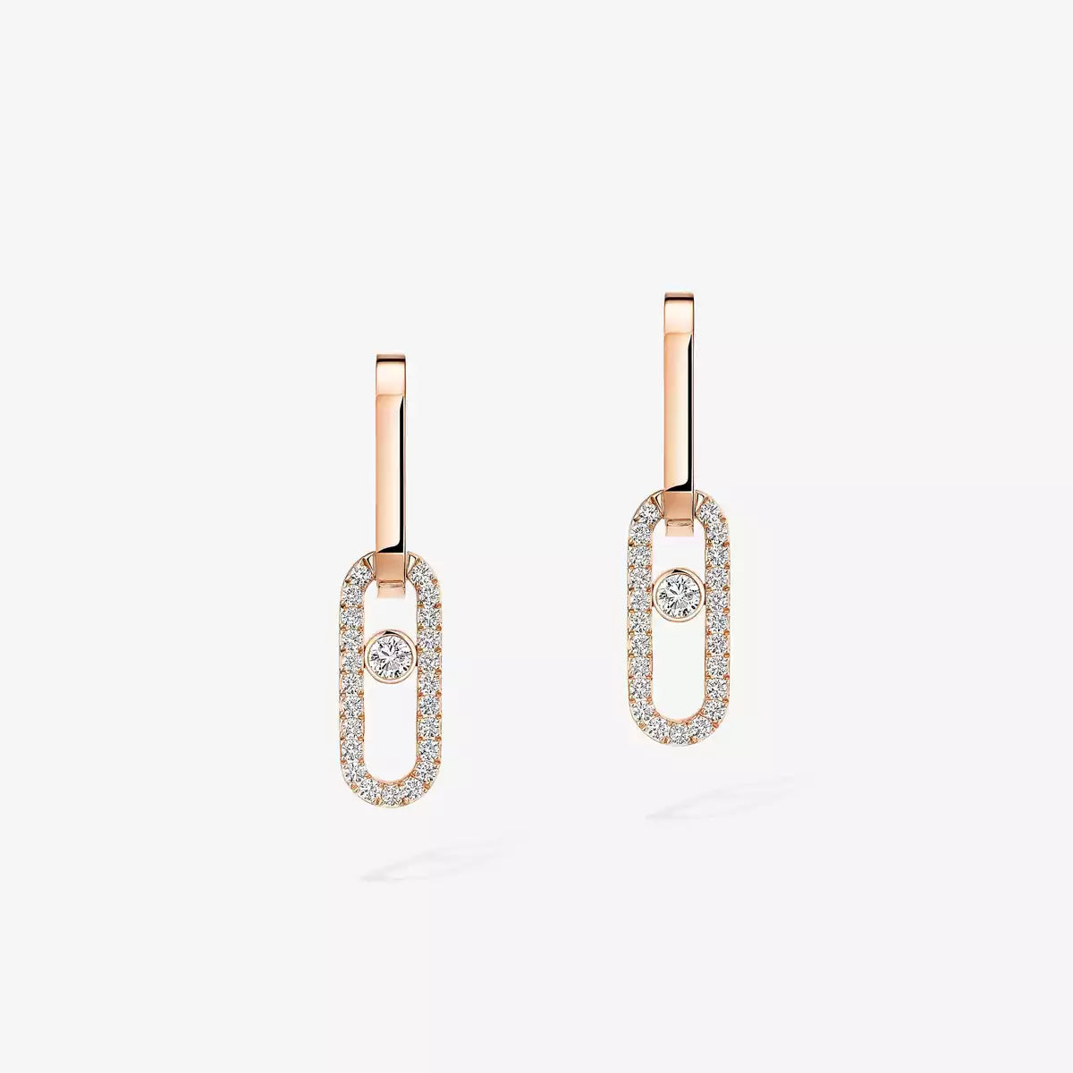 [Okajuri Jewelry]Move Link Diamond Earrings