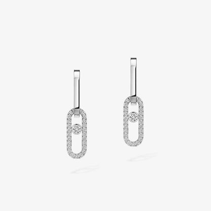[Okajuri Jewelry]Move Link Diamond Earrings