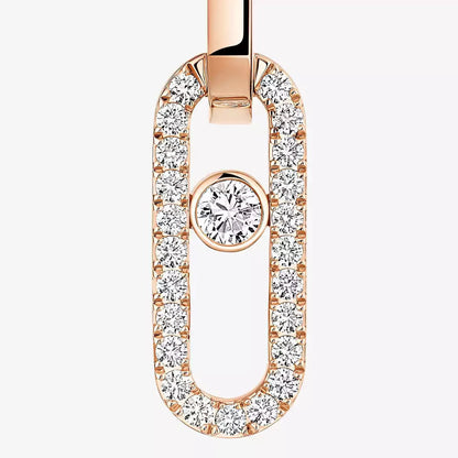 [Okajuri Jewelry]Move Link Diamond Earrings