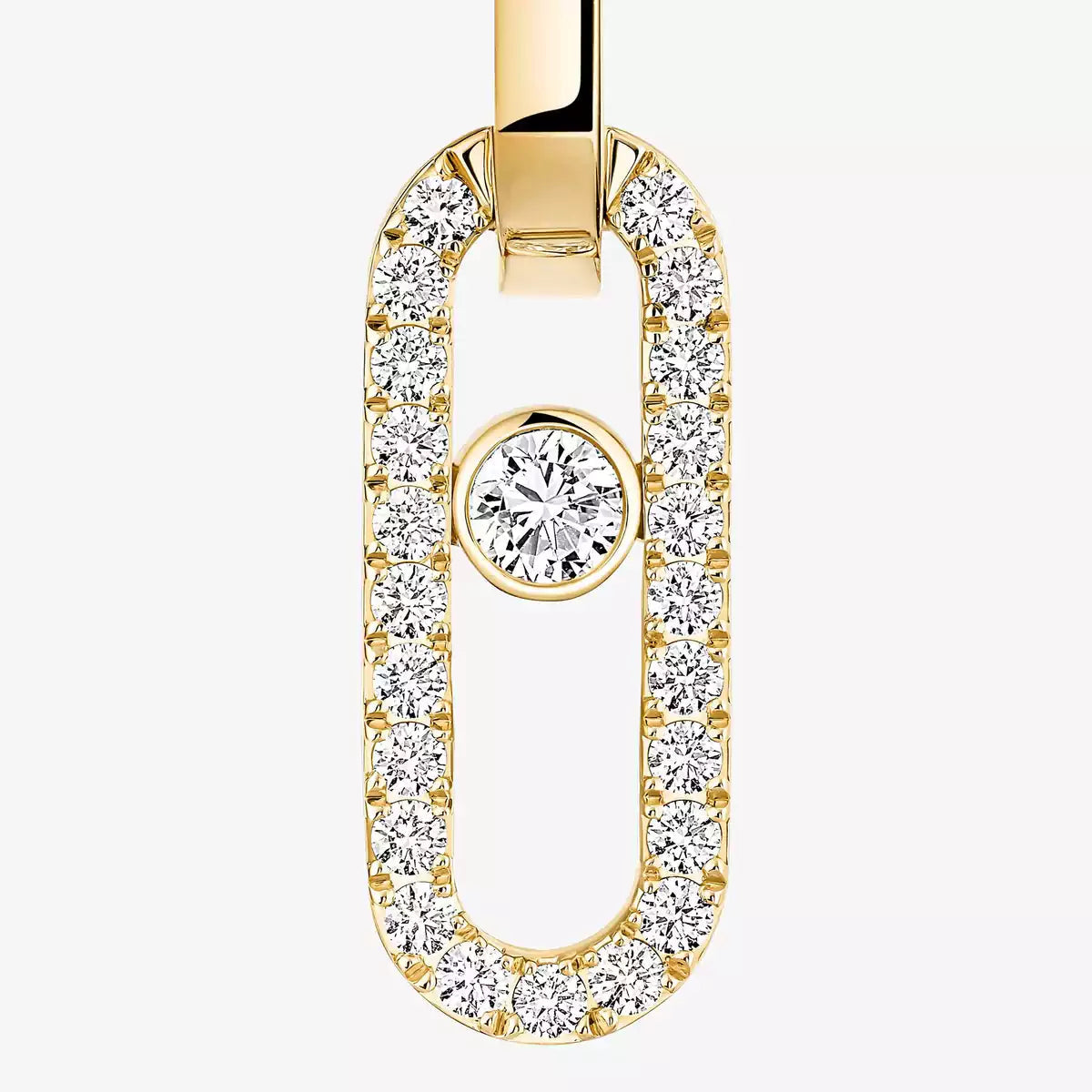 [Okajuri Jewelry]Move Link Diamond Earrings