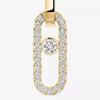 [Okajuri Jewelry]Move Link Diamond Earrings