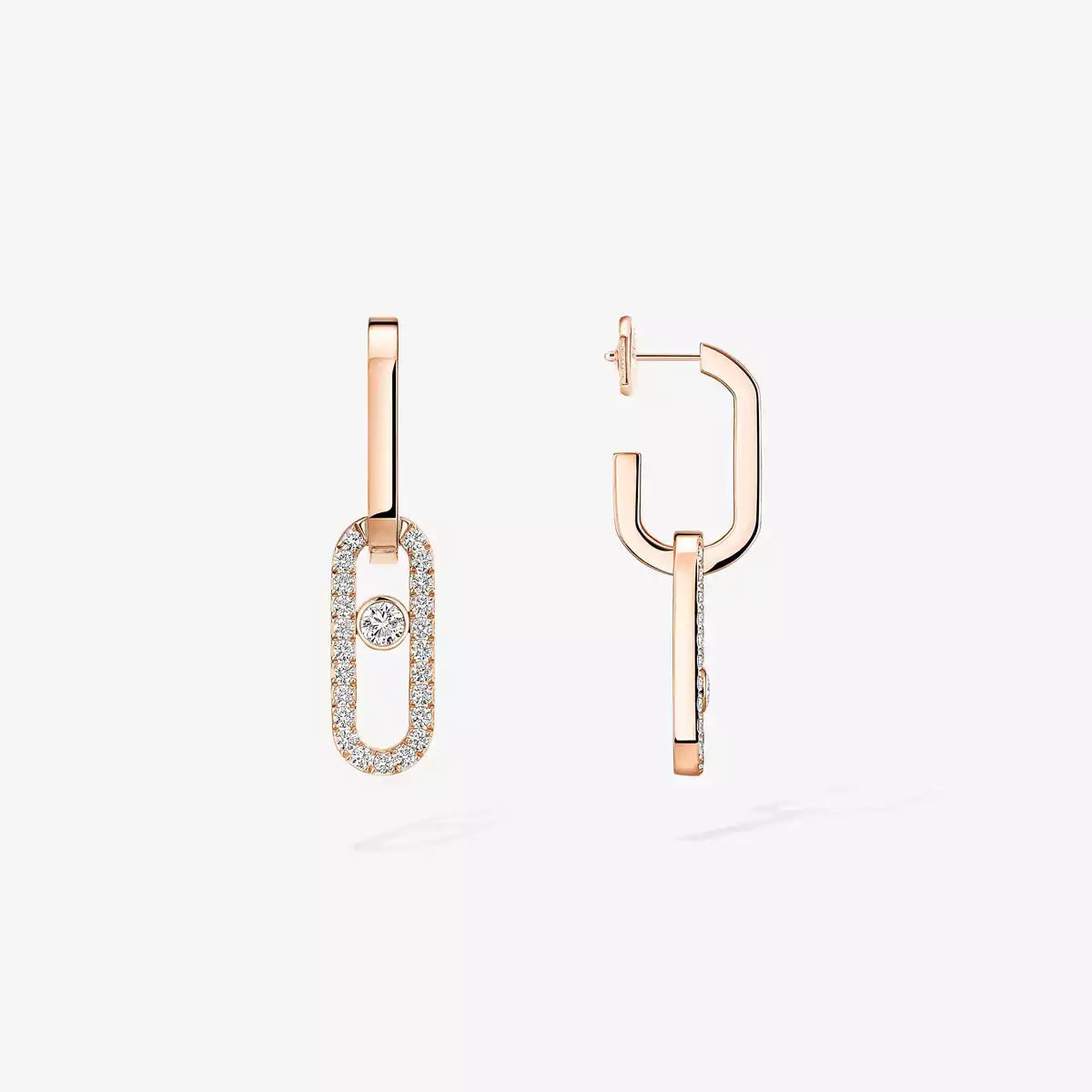 [Okajuri Jewelry]Move Link Diamond Earrings