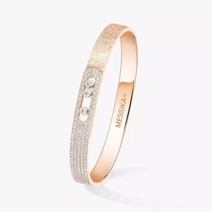 [Okajuri Jewelry]Move Noa Ciselé half pavé bangle