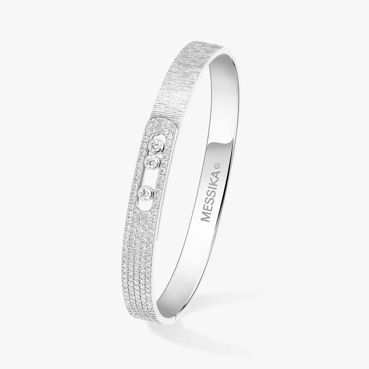 [Okajuri Jewelry]Move Noa Ciselé half pavé bangle
