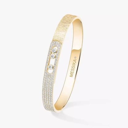 [Okajuri Jewelry]Move Noa Ciselé half pavé bangle