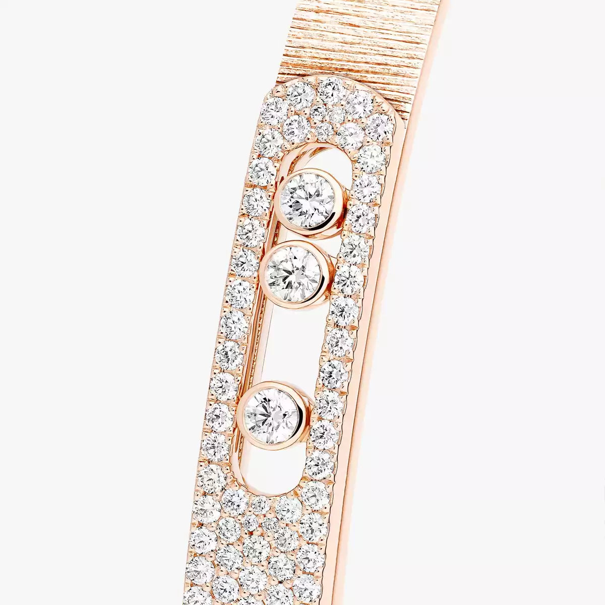 [Okajuri Jewelry]Move Noa Ciselé half pavé bangle
