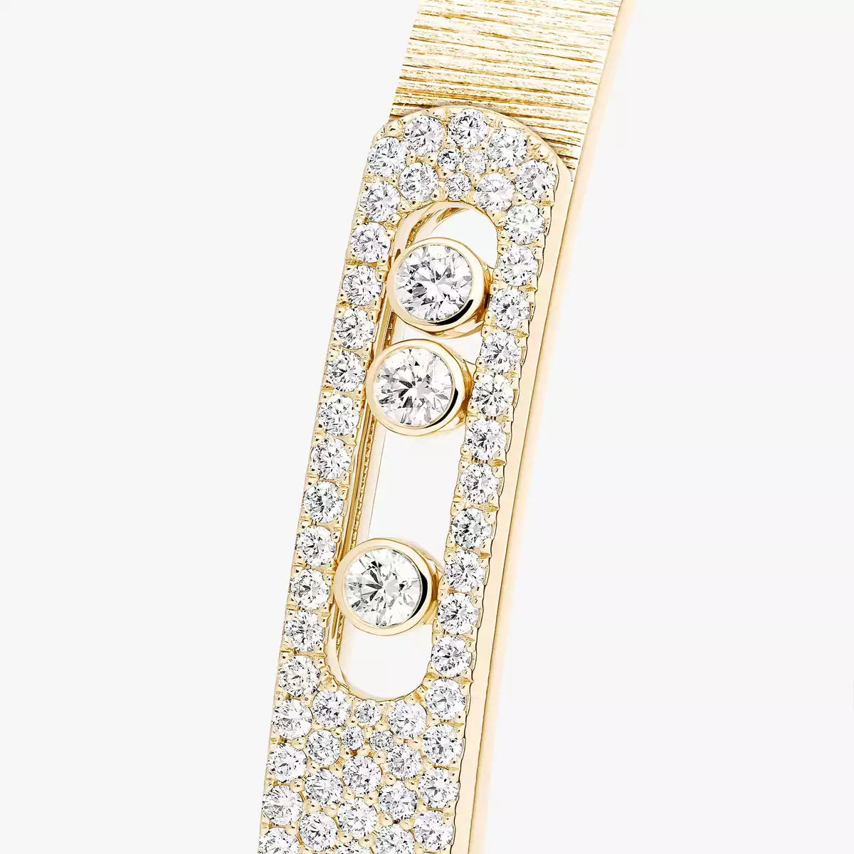 [Okajuri Jewelry]Move Noa Ciselé half pavé bangle