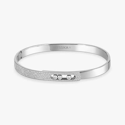 [Okajuri Jewelry]Move Noa Rose Gold Pavé Diamond Bangle Bracelet