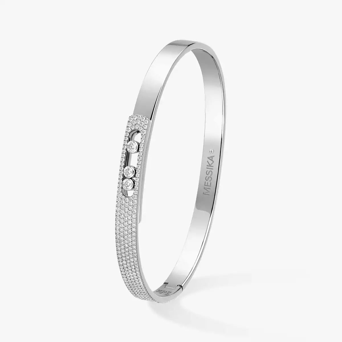 [Okajuri Jewelry]Move Noa Rose Gold Pavé Diamond Bangle Bracelet