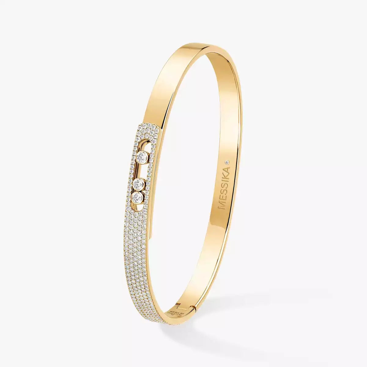 [Okajuri Jewelry]Move Noa Rose Gold Pavé Diamond Bangle Bracelet