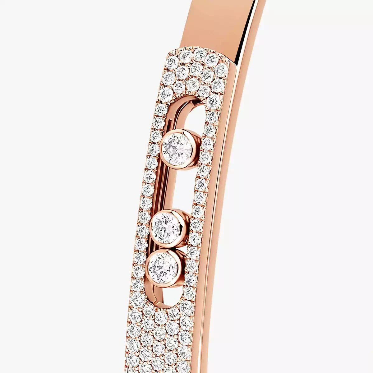 [Okajuri Jewelry]Move Noa Rose Gold Pavé Diamond Bangle Bracelet