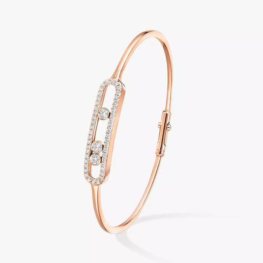 [Okajuri Jewelry]Move Pavé Diamond Bangle Bracelet M