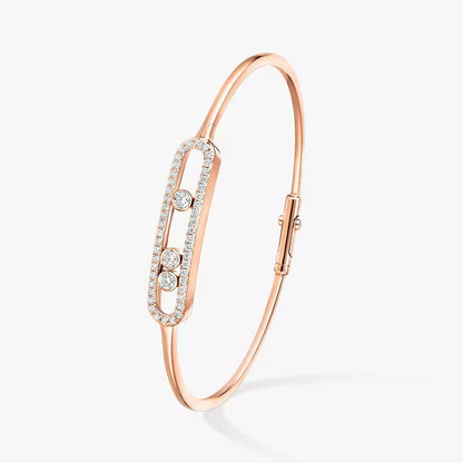 [Okajuri Jewelry] Move Pavé Diamond Bangle Bracelet M