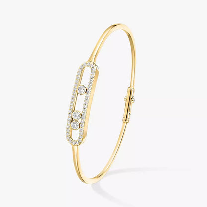 [Okajuri Jewelry] Move Pavé Diamond Bangle Bracelet M