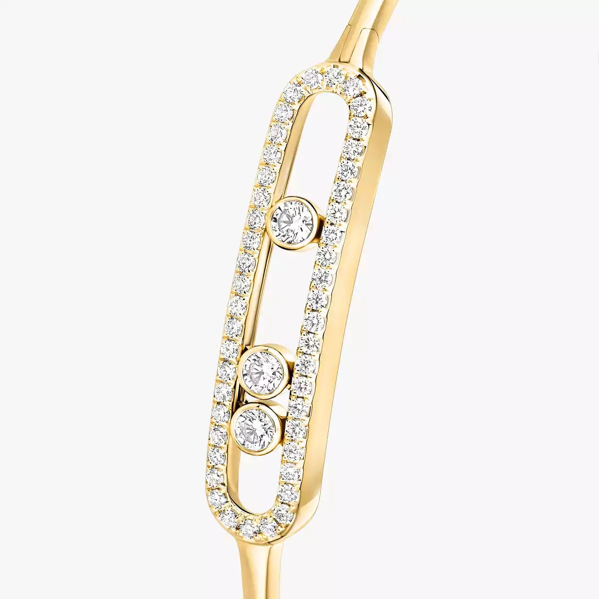[Okajuri Jewelry] Move Pavé Diamond Bangle Bracelet M